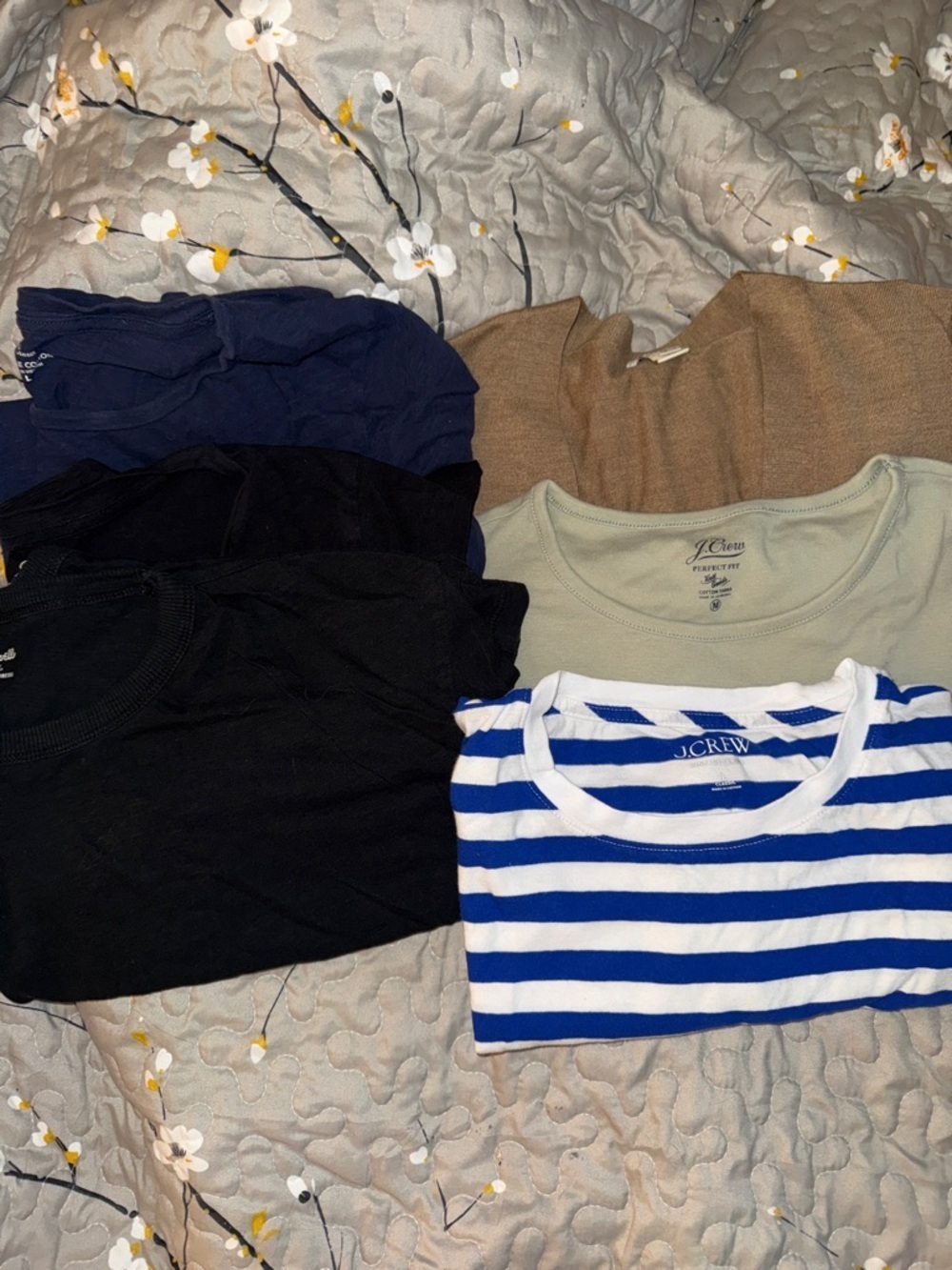 J. Crew Cream Crewneck Short Sleeve Tee. - Picture 9 of 9